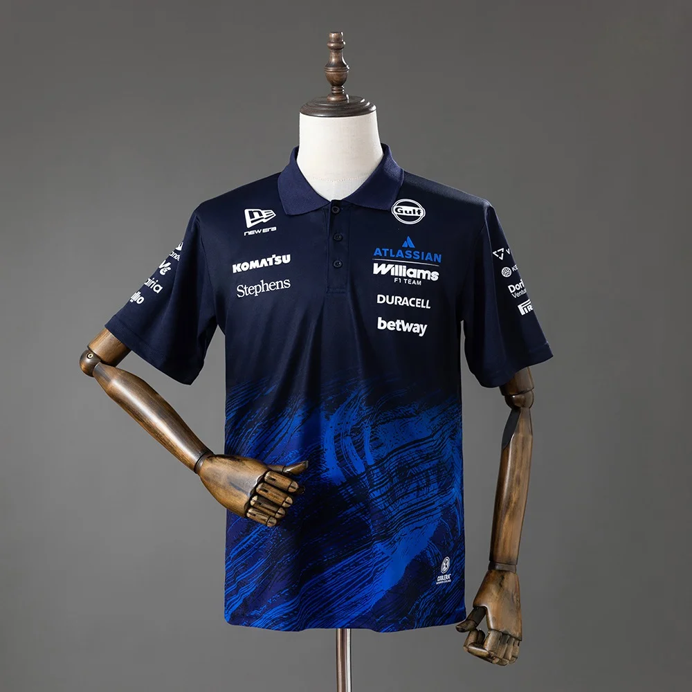 New Era Atlassian Williams F1 2026 Black And Blue Polo Shirt S-2xl